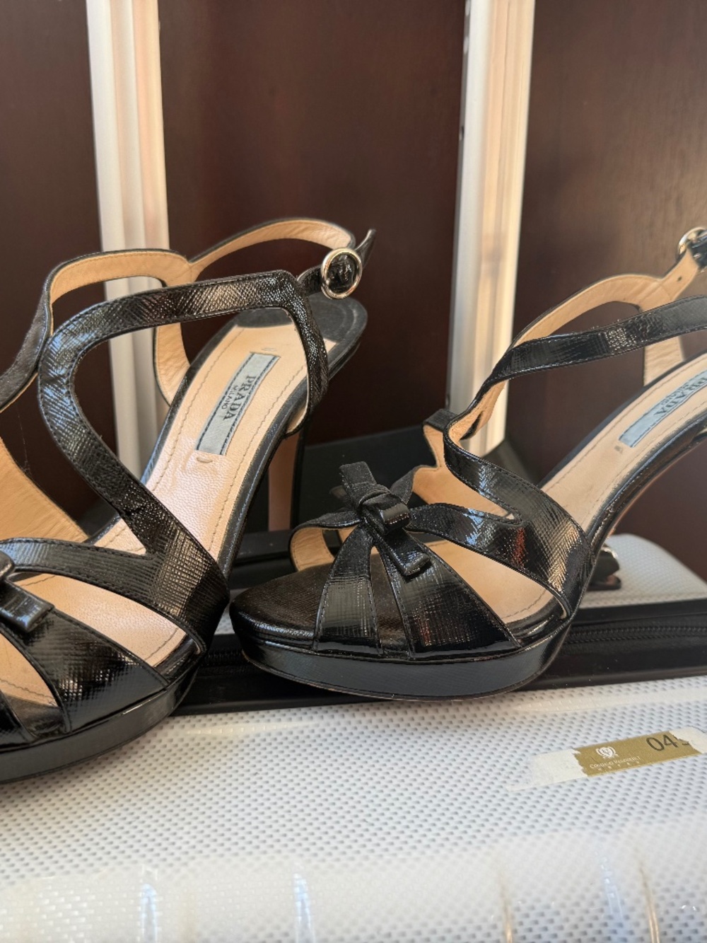 Prada Black patent leather shoes size 37